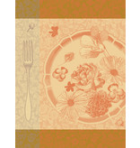 Le Jacquard Français theedoek Fleurs a croquer orange