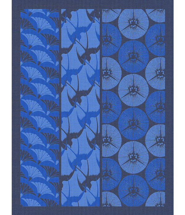 Le Jacquard Français theedoek Yukata blue