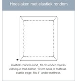 Mirabel Slabbinck topper hoeslaken voor matras van 5-14 cm hoog, crispy gekamd katoen, rondom elastiek (Bora)