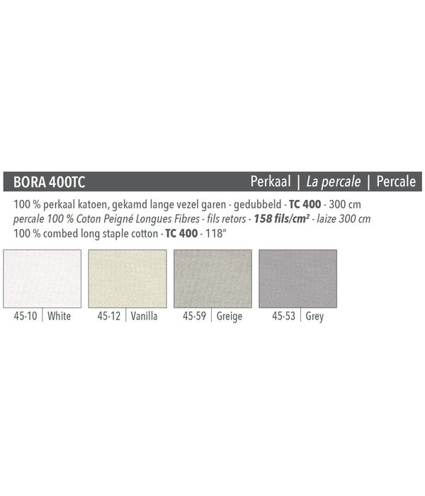 Mirabel Slabbinck topper envelopmodel 5-15 cm hg, Bora katoen 400TC