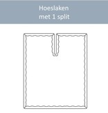 Mirabel Slabbinck topper hoeslaken met 1 split, Belladonna, katoen satijn 600TC, rondom elastiek