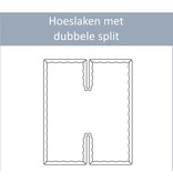 Mirabel Slabbinck dubbele split topper hoeslaken, citrus 200TC, gekamd katoen, rondom elastiek