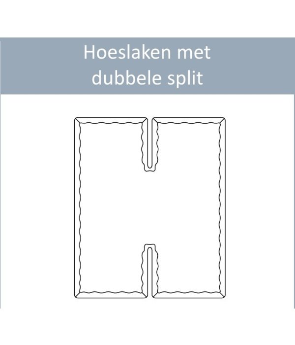 Mirabel Slabbinck dubbele split topper hoeslaken, citrus 200TC, gekamd katoen, rondom elastiek