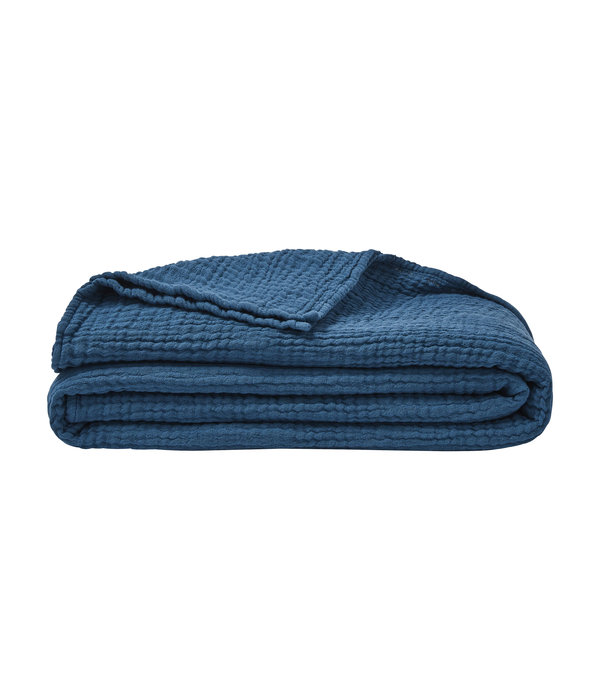 Essix Jazzy hydrofiel plaid bleu pétrole 240x260 cm