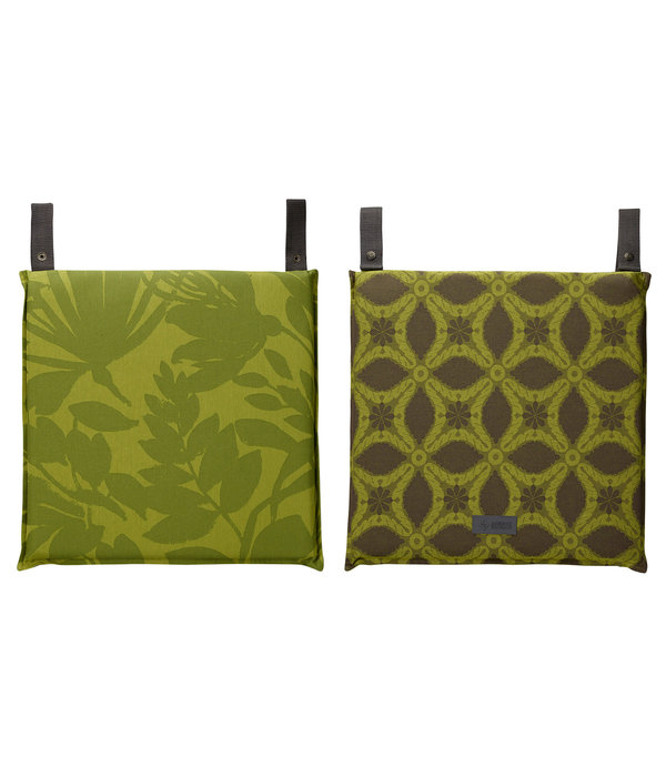 Le Jacquard Français Bahia jungle green outdoor kussenhoezen