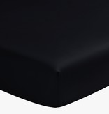 Liens Linnen hoeslaken zwart, Egyptisch gekamd katoen satijn 300TC, matrashoogte tot 20 cm hoog