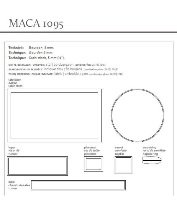 Mirabel Slabbinck Maca tafellinnen, 100% katoen (Carum stof)