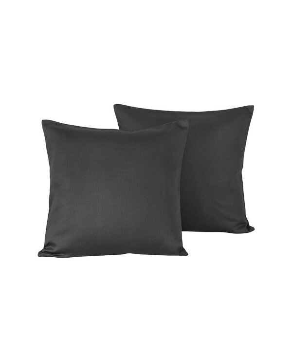 De Witte Lietaer dekbedovertrekset Olivia (uni) ebony 200 TC