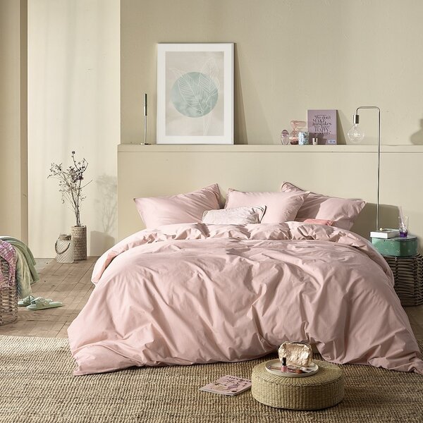 dekbedovertrekset Basil pearl pink 144TC