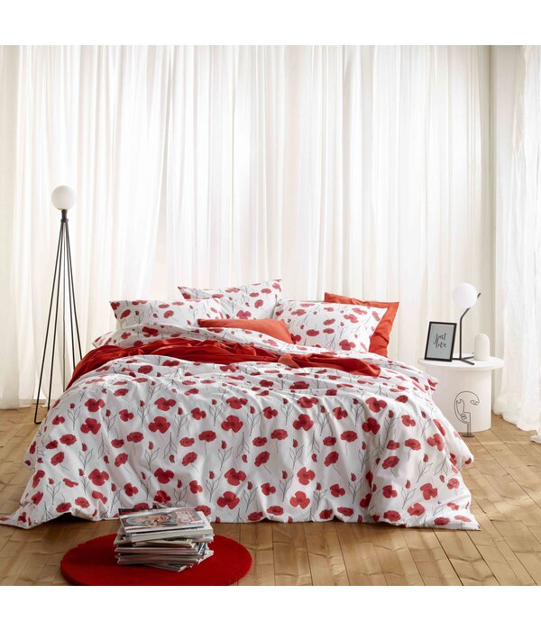 Moodit Dekbedovertrekset Mood!t Odil Papaver poppy red 144TC