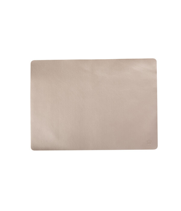 Pichler Pearl roségold (RD) lederlook rechthoekige placemats per 6