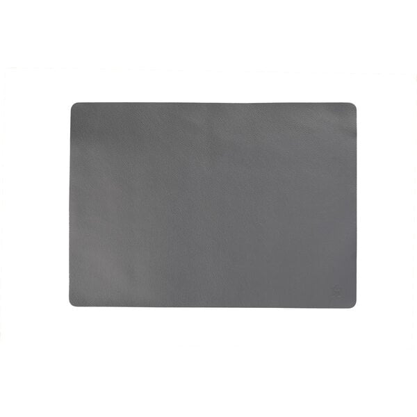 Pearl platin (PL) lederlook rechthoekige placemats per 6