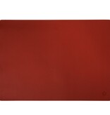 Jazz chilli (CL) lederlook rechthoekige placemats per 6