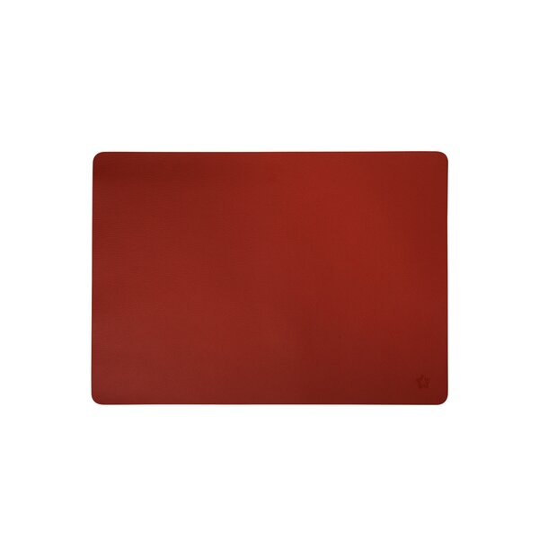 Jazz chilli (CL) lederlook rechthoekige placemats per 6