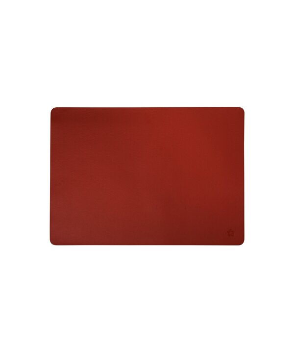 Jazz chilli (CL) lederlook rechthoekige placemats per 6