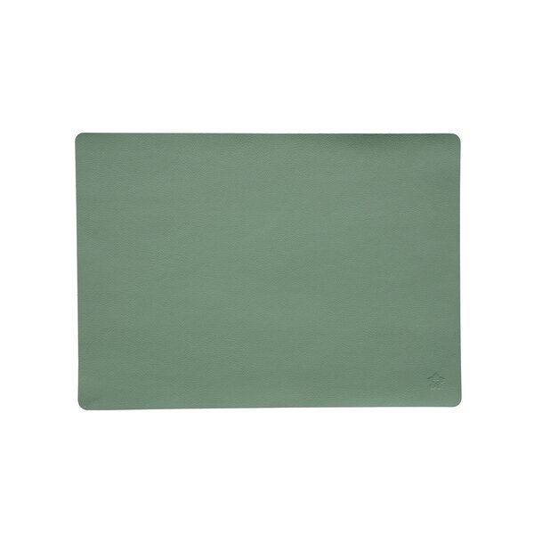 Jazz jade (JA) lederlook rechthoekige placemats per 6