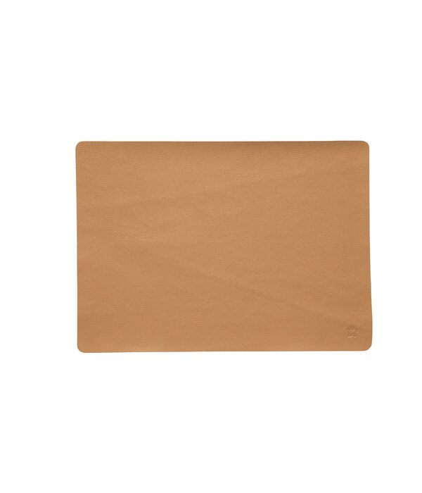 Jazz bisquit (BS) lederlook rechthoekige placemats per 6