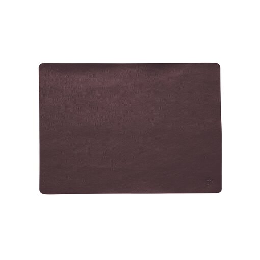 Pichler Jazz aubergine (AU) lederlook rechthoekige placemats per 6