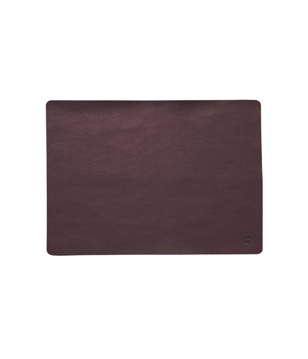 Pichler Jazz aubergine (AU) lederlook rechthoekige placemats per 6