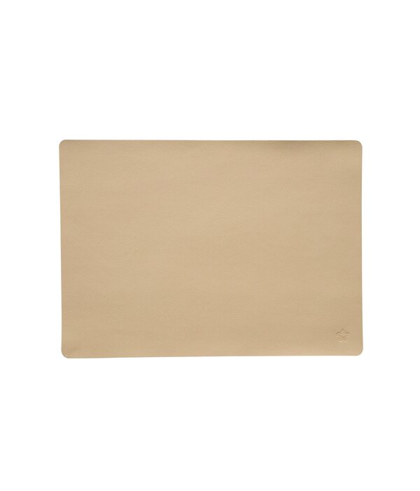 Pichler Jazz creme (C) lederlook rechthoekige placemats per 6