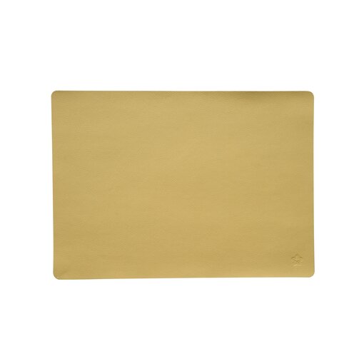 Jazz strohgelb (SG) lederlook rechthoekige placemats per 6