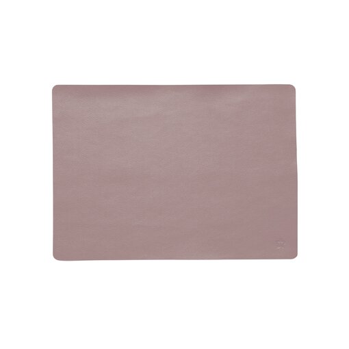 Jazz rozenholz (RH) lederlook rechthoekige placemats per 6