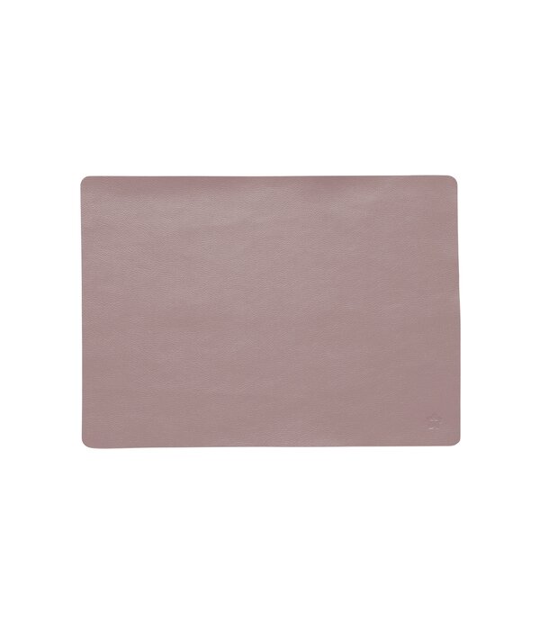 Jazz rozenholz (RH) lederlook rechthoekige placemats per 6