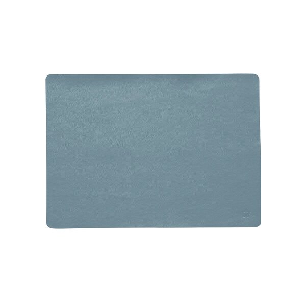 Jazz rauchblau (RB) lederlook rechthoekige placemats per 6