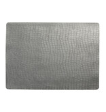 Pichler Croco platin (PL)) lederlook rechthoekige placemats per 6