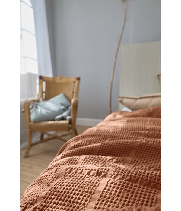 Essix Yogi plaid terre cuite 260x240 cm