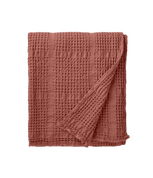 Essix Yogi plaid terre cuite 260x240 cm