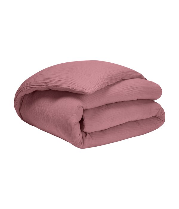 Essix dekbedovertrek hydrofiel Tendresse rose canyon, strijkvrij