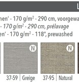 Mirabel Slabbinck topper hoeslaken Maro, 100% linnen, met elastiek, voor matras van 5-14 cm hoog