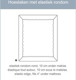 Mirabel Slabbinck topper hoeslaken Maro, 100% linnen, in envelopmodel, voor matras van 5-10 cm hoog