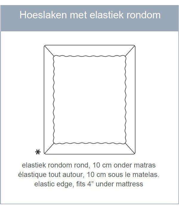 Mirabel Slabbinck topper hoeslaken Maro, 100% linnen, in envelopmodel, voor matras van 5-10 cm hoog