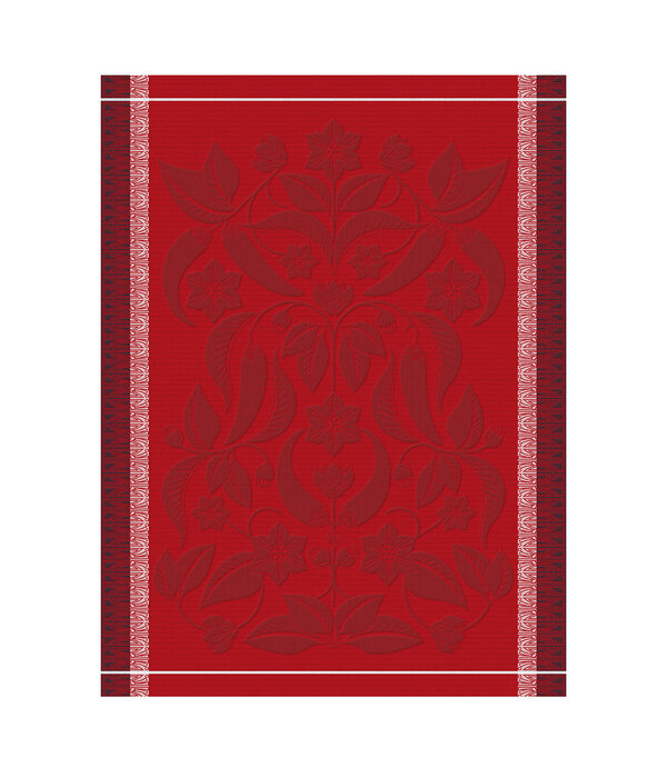 Le Jacquard Français theedoek Piments red