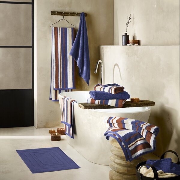 gestreepte Ophelia handdoekenlijn Caramel blues, vanaf