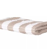 Jorzolino vaatdoek gestreept taupe/zand - wit