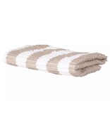 Jorzolino vaatdoek gestreept taupe/zand - wit