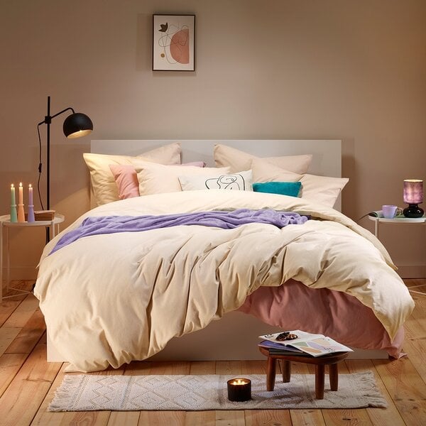 dekbedovertrekset flanel uni cream, Freya