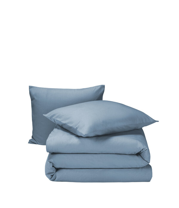 Moodit dekbedovertrekset flanel stone blue, uni Freya