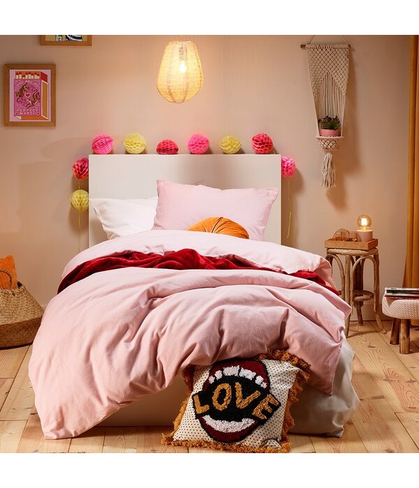 Moodit dekbedovertrekset uni flanel pearl pink