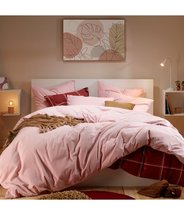 Moodit dekbedovertrekset flanel pearl pink, uni Freya