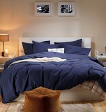 Moodit dekbedovertrekset flanel uni evening blue, Freya