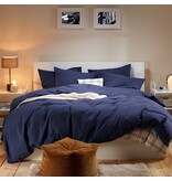 Moodit dekbedovertrekset flanel uni evening blue, Freya