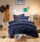 Moodit dekbedovertrekset flanel uni evening blue, Freya