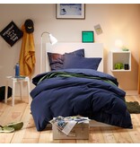 Moodit dekbedovertrekset flanel uni evening blue, Freya