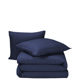 Moodit dekbedovertrekset flanel uni evening blue, Freya