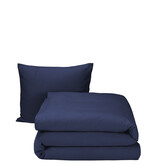 Moodit dekbedovertrekset flanel uni evening blue, Freya