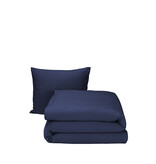 Moodit dekbedovertrekset flanel uni evening blue, Freya